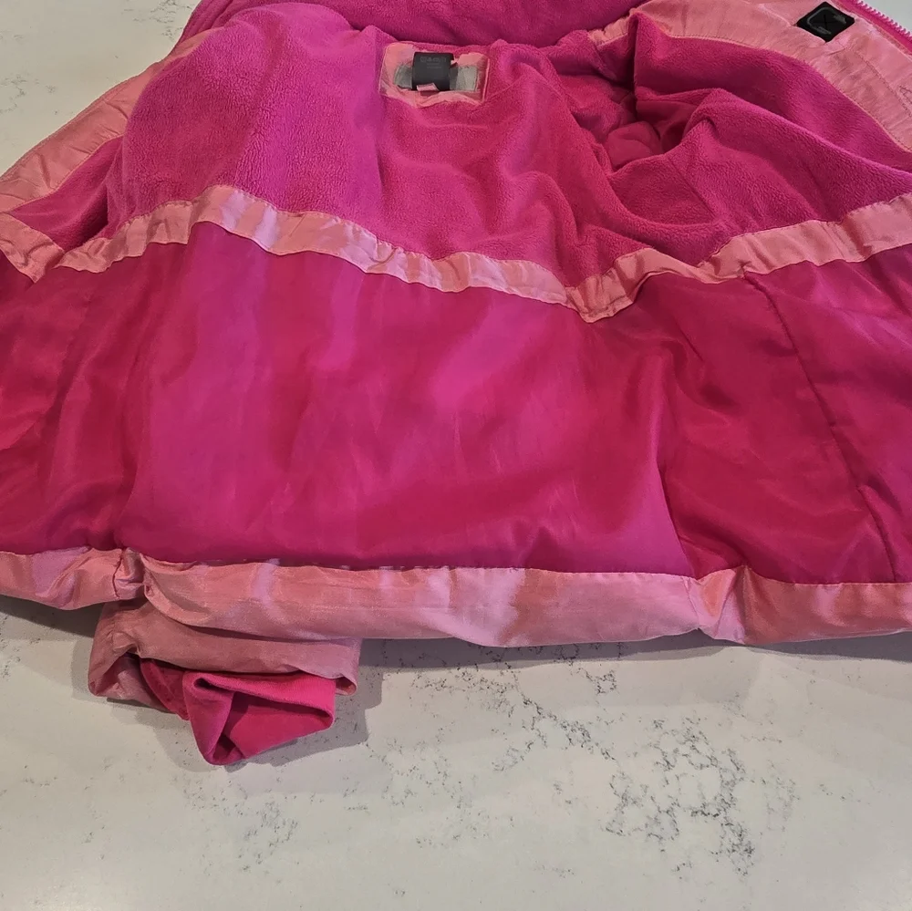 Champion Pink Hooded Quilted  Puffer Coat Jacket Kids Girls M 7-8